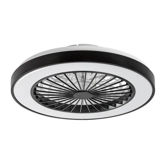 Rábalux Dalfon 2 fekete-fehér LED mennyezeti ventilátoros lámpa (RAB-71336) LED 1 izzós IP20