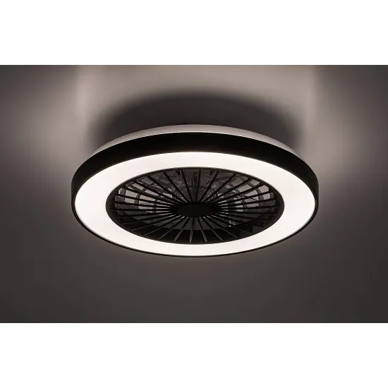 Rábalux Dalfon 2 fekete-fehér LED mennyezeti ventilátoros lámpa (RAB-71336) LED 1 izzós IP20