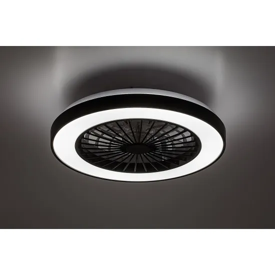 Rábalux Dalfon 2 fekete-fehér LED mennyezeti ventilátoros lámpa (RAB-71336) LED 1 izzós IP20