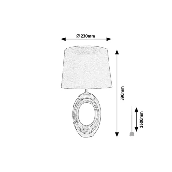 Rábalux Dalora bronz asztali lámpa (RAB-74063) E14 1 izzós IP20