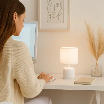 Rábalux Daphni fehér asztali lámpa (RAB-74052) E14 1 izzós IP20