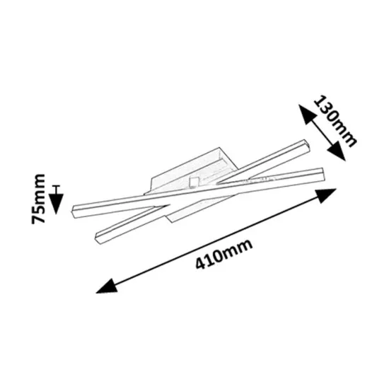 Rábalux Demir fekete-arany LED mennyezeti lámpa (RAB-71396) LED 1 izzós IP20