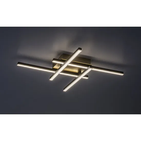 Rábalux Demir fekete-arany LED mennyezeti lámpa (RAB-71398) LED 1 izzós IP20