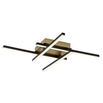 Rábalux Demir fekete-arany LED mennyezeti lámpa (RAB-71398) LED 1 izzós IP20