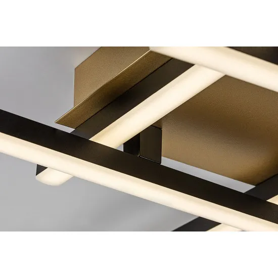 Rábalux Demir fekete-arany LED mennyezeti lámpa (RAB-71398) LED 1 izzós IP20