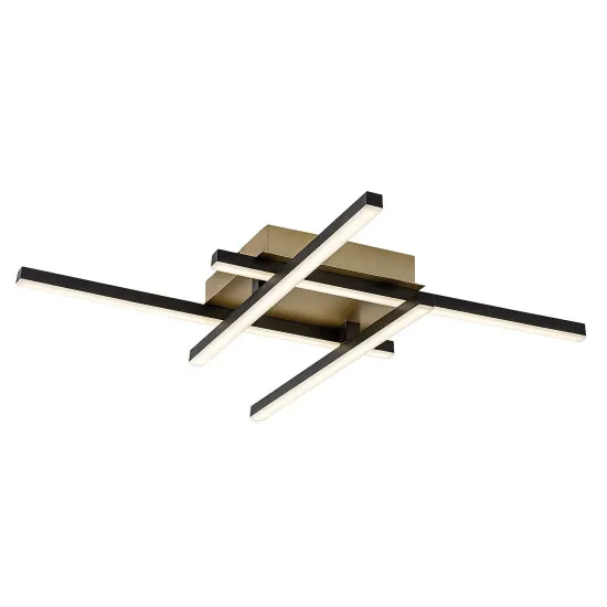 Rábalux Demir fekete-arany LED mennyezeti lámpa (RAB-71398) LED 1 izzós IP20