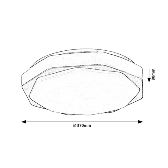 Rábalux Dettora szürke LED mennyezeti lámpa (RAB-71046) LED 1 izzós IP20