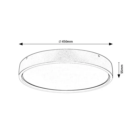 Rábalux Dewson csiszolt alumínium LED mennyezeti lámpa (RAB-71289) LED 1 izzós IP20