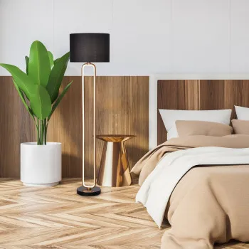 Rábalux Domiro arany-fekete LED állólámpa (RAB-74043) LED+E27 1 izzós IP20