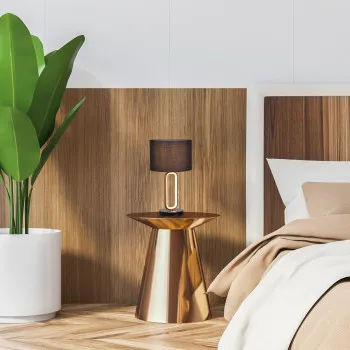 Rábalux Domiro arany-fekete LED asztali lámpa (RAB-74044) LED+E27 1 izzós IP20