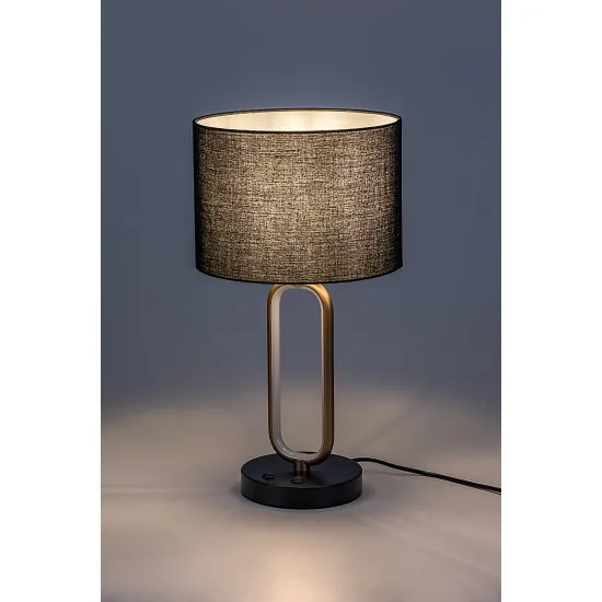 Rábalux Domiro arany-fekete LED asztali lámpa (RAB-74044) LED+E27 1 izzós IP20