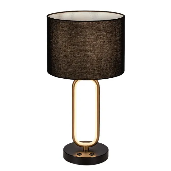 Rábalux Domiro arany-fekete LED asztali lámpa (RAB-74044) LED+E27 1 izzós IP20