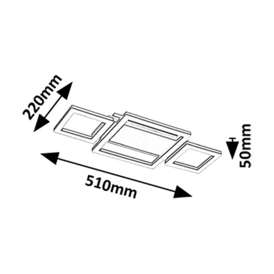 Rábalux Donya fekete LED mennyezeti lámpa (RAB-71374) LED 1 izzós IP20