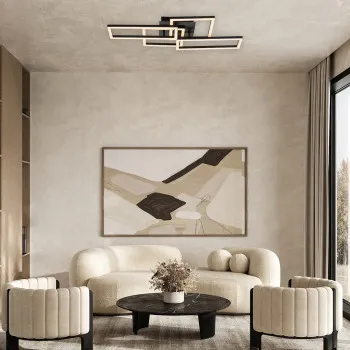 Rábalux Drusus fekete LED mennyezeti lámpa (RAB-71389) LED 1 izzós IP20