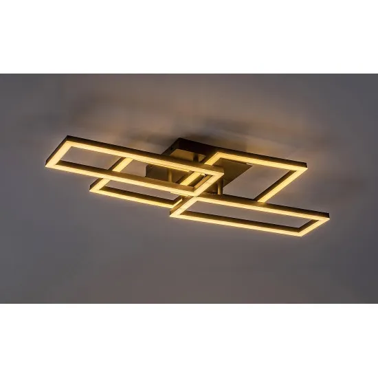 Rábalux Drusus fekete LED mennyezeti lámpa (RAB-71389) LED 1 izzós IP20