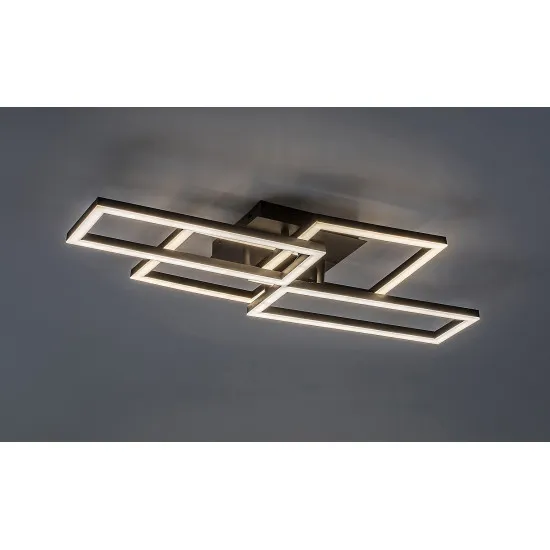 Rábalux Drusus fekete LED mennyezeti lámpa (RAB-71389) LED 1 izzós IP20