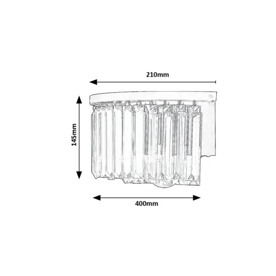 Rábalux Eloisa fekete fali lámpa (RAB-71092) E27 1 izzós IP20