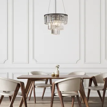 Rábalux Eloisa fekete függesztett lámpa (RAB-72265) E27 3 izzós IP20