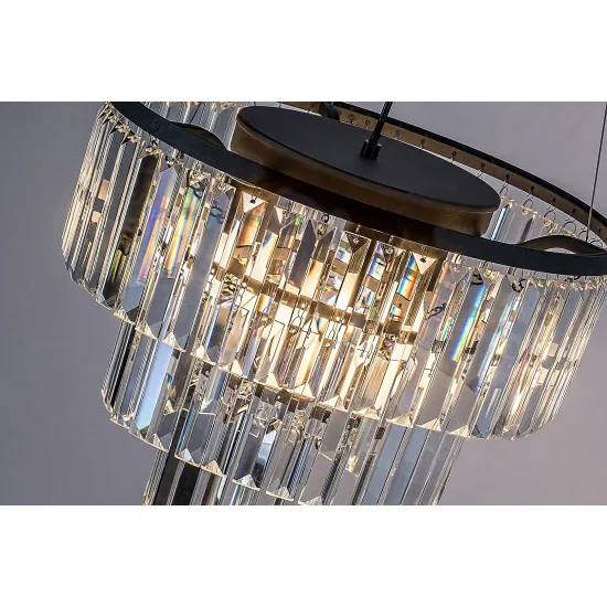 Rábalux Eloisa fekete függesztett lámpa (RAB-72265) E27 3 izzós IP20