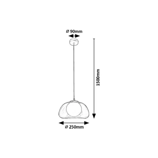 Rábalux Elowen fekete függesztett lámpa (RAB-72273) G9 1 izzós IP20