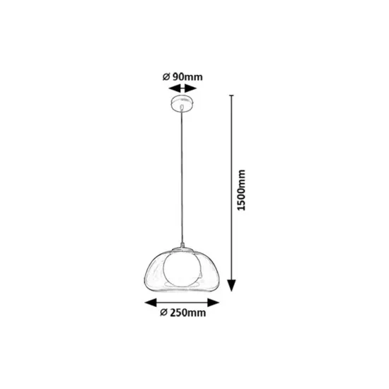 Rábalux Elowen fekete függesztett lámpa (RAB-72274) G9 1 izzós IP20