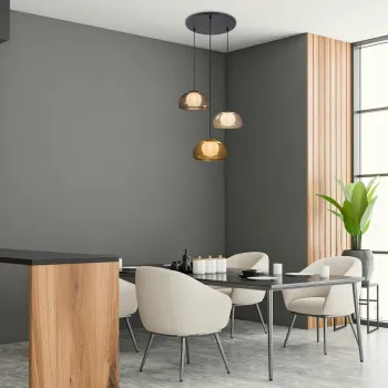 Rábalux Elowen fekete függesztett lámpa (RAB-72276) G9 3 izzós IP20