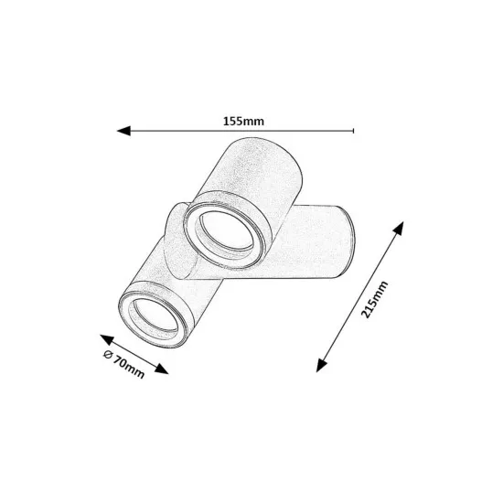 Rábalux Enol fekete kültéri állólámpa (RAB-77111) GU10 2 izzós IP44