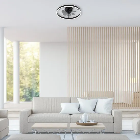 Rábalux Fanfy fekete LED mennyezeti ventilátoros lámpa (RAB-71337) LED 1 izzós IP20