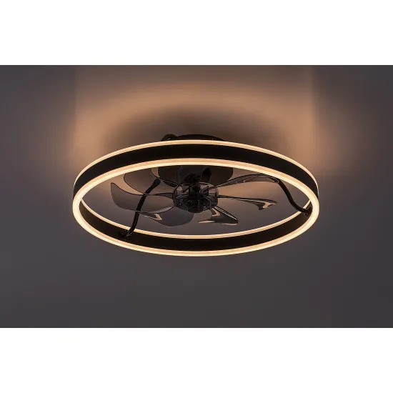 Rábalux Fanfy fekete LED mennyezeti ventilátoros lámpa (RAB-71337) LED 1 izzós IP20
