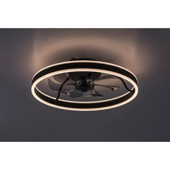 Rábalux Fanfy fekete LED mennyezeti ventilátoros lámpa (RAB-71337) LED 1 izzós IP20
