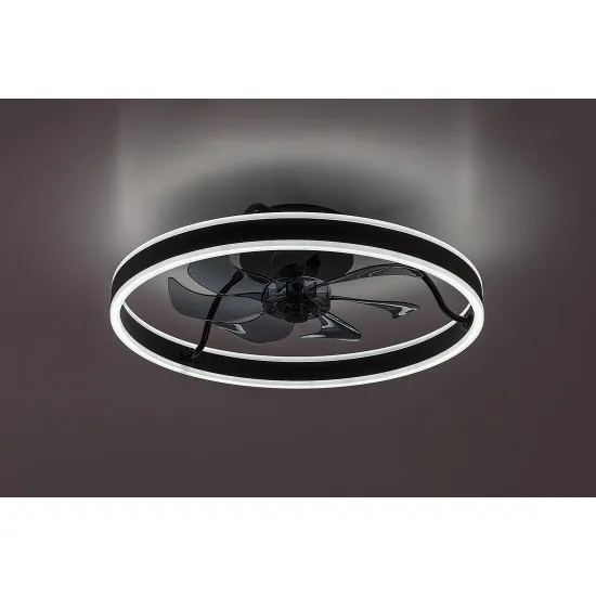 Rábalux Fanfy fekete LED mennyezeti ventilátoros lámpa (RAB-71337) LED 1 izzós IP20