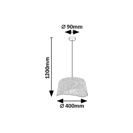 Rábalux Farelia fekete függesztett lámpa (RAB-72189) E27 1 izzós IP20