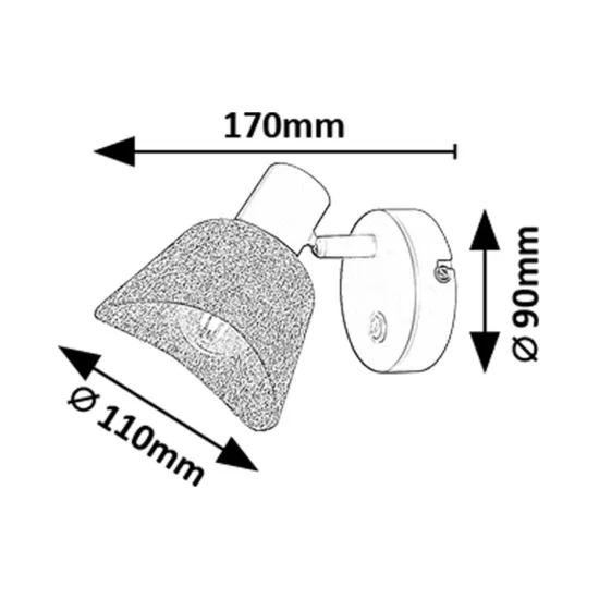 Rábalux Farelia fekete fali spotlámpa (RAB-73005) E14 1 izzós IP20