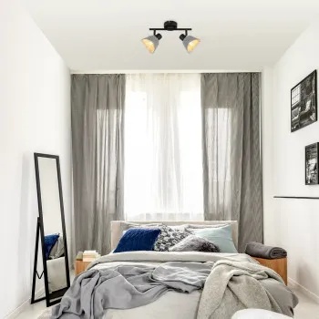 Rábalux Farelia fekete mennyezeti spotlámpa (RAB-73006) E14 2 izzós IP20