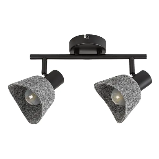 Rábalux Farelia fekete mennyezeti spotlámpa (RAB-73006) E14 2 izzós IP20
