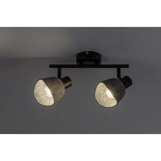 Rábalux Farelia fekete mennyezeti spotlámpa (RAB-73006) E14 2 izzós IP20