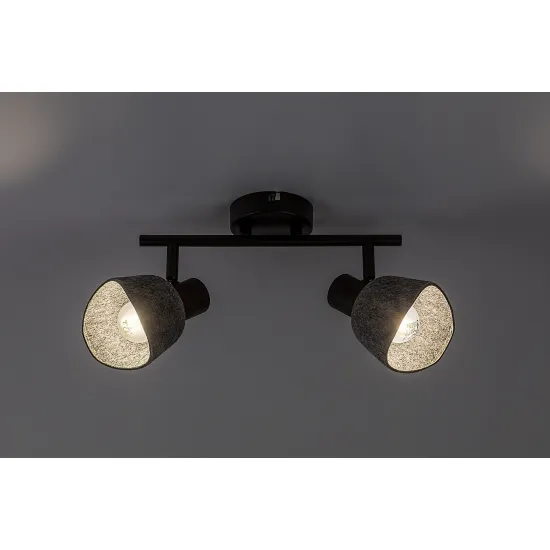 Rábalux Farelia fekete mennyezeti spotlámpa (RAB-73006) E14 2 izzós IP20