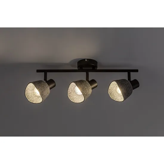 Rábalux Farelia fekete mennyezeti spotlámpa (RAB-73007) E14 3 izzós IP20