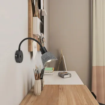 Rábalux Farelia fekete falikar (RAB-73009) E14 1 izzós IP20