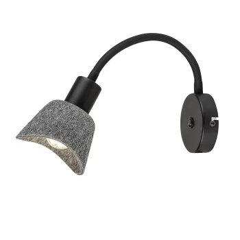 Rábalux Farelia fekete falikar (RAB-73009) E14 1 izzós IP20