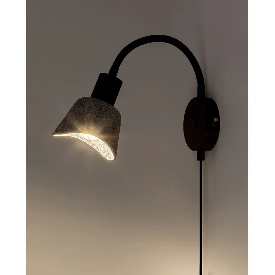 Rábalux Farelia fekete falikar (RAB-73009) E14 1 izzós IP20