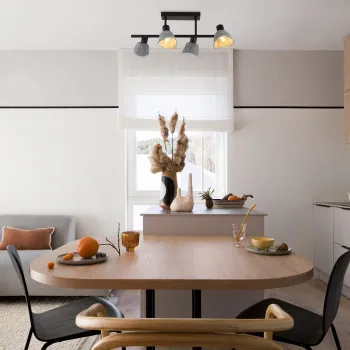 Rábalux Farelia fekete mennyezeti lámpa (RAB-73010) E14 4 izzós IP20