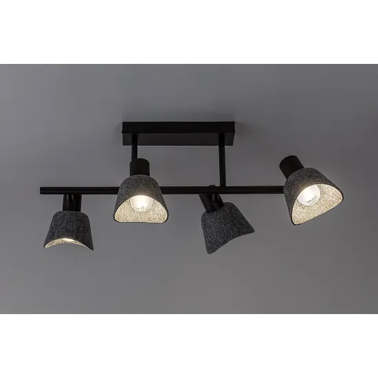 Rábalux Farelia fekete mennyezeti lámpa (RAB-73010) E14 4 izzós IP20