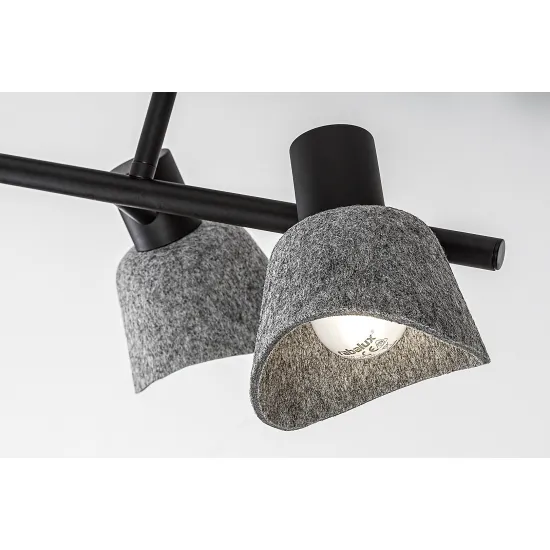 Rábalux Farelia fekete mennyezeti lámpa (RAB-73010) E14 4 izzós IP20