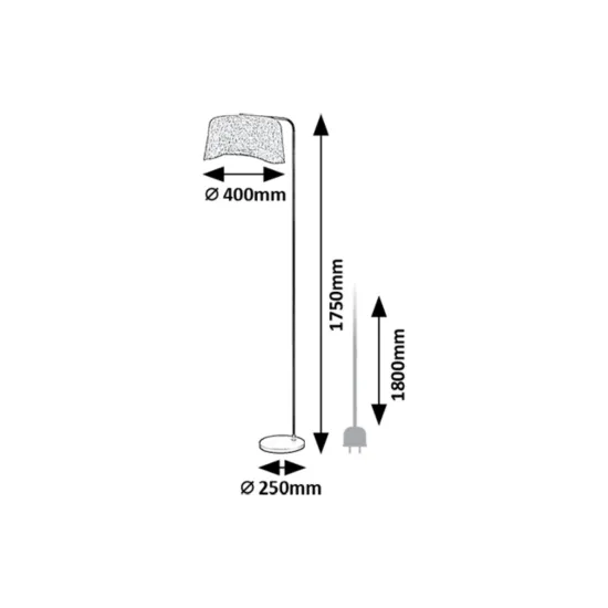 Rábalux Farelia fekete állólámpa (RAB-74019) E27 1 izzós IP20