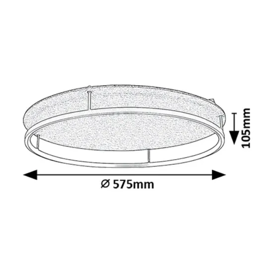 Rábalux Farenzo fekete LED mennyezeti lámpa (RAB-71033) LED 1 izzós IP20