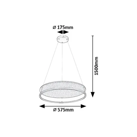 Rábalux Farenzo fekete LED függesztett lámpa (RAB-72032) LED 1 izzós IP20