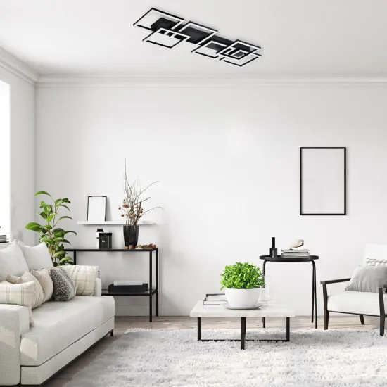 Rábalux Fatma fekete LED mennyezeti lámpa (RAB-71390) LED 1 izzós IP20