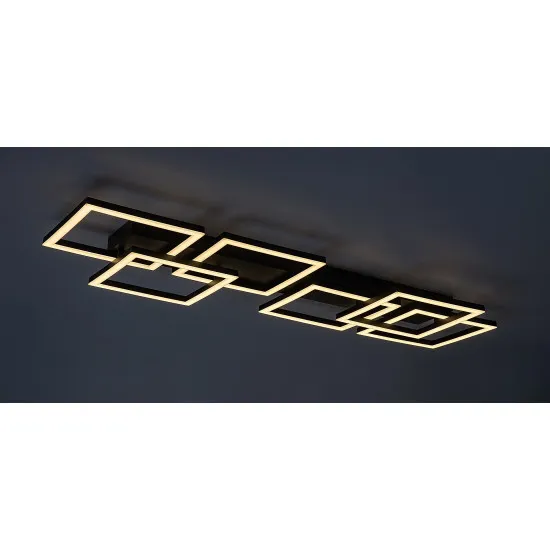 Rábalux Fatma fekete LED mennyezeti lámpa (RAB-71390) LED 1 izzós IP20