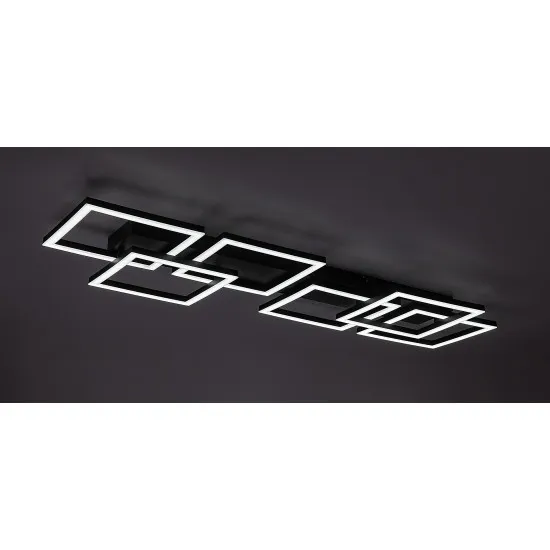 Rábalux Fatma fekete LED mennyezeti lámpa (RAB-71390) LED 1 izzós IP20